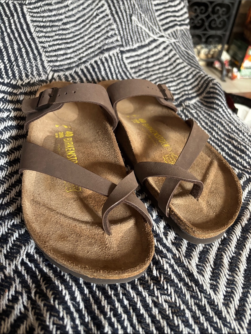 Birkenstock Brown Strappy Cork Footbed Sandals